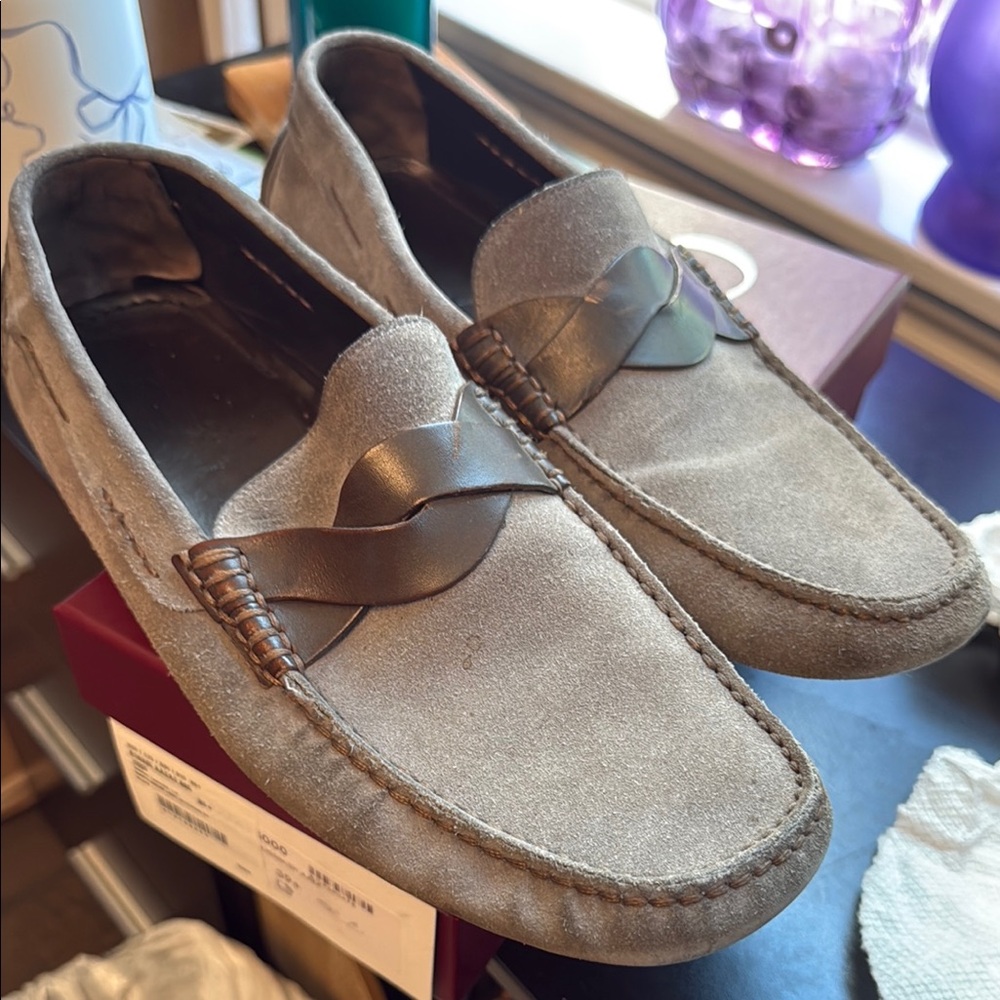 Tom Ford Men's Suede Loafers in Taupe